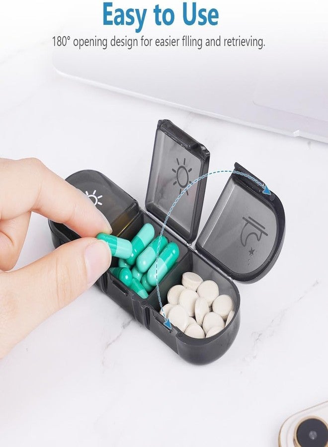 EARTHCONE Weekly Pill Organizer 3 Times a Day, Portable Travel Pill Box 7 Day with Large Pill Containers, Light-Proof Pill Case for Vitamins, Medication, Supplements and Fish Oils (1Pcs) - Image 3